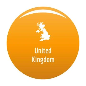 United Kingdom map in black vector simple Stock Illustration