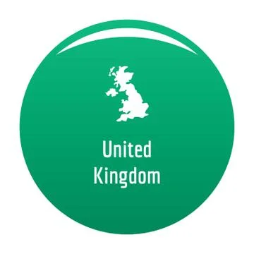 United Kingdom map in black vector simple Stock Illustration