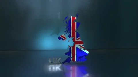 United Kingdom Map Stock Footage 283071360