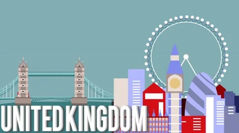 United Kingdom Map Graphic Stock Footage 66271158