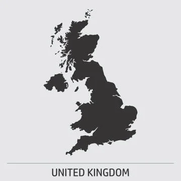 United Kingdom map icon Stock Illustration
