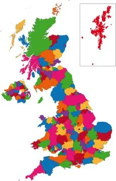 United Kingdom map Stock Illustration