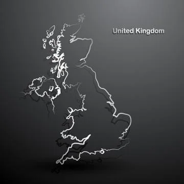 United Kingdom map Stock Illustration