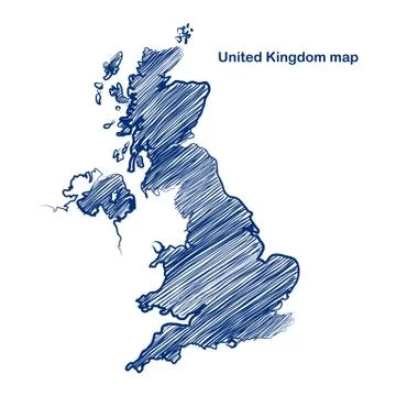 United Kingdom map Stock Illustration