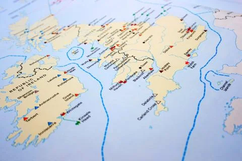 United kingdom map Stock Photos