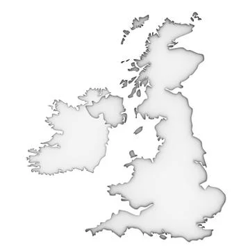 United Kingdom map Stock Photos