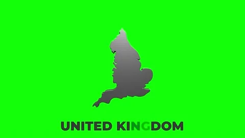 United Kingdom Map Showing Up Intro By Regions 4k animated United Kingdom map Stock Footage 153804313