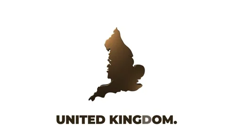 United Kingdom Map Showing Up Intro By Regions 4k animated United Kingdom map Stock Footage 153806059
