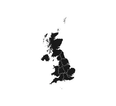 United Kingdom map on white background. Vector illustration. Stock Illustration