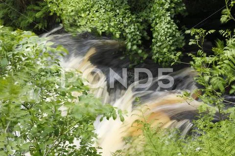 United Kingdom, Northern Ireland, County Antrim, View of Glenariff River in Stock Photos