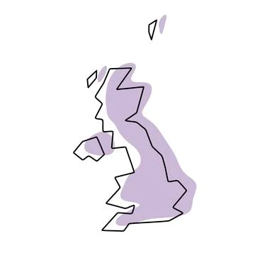 United Kingdom simplified vector map Stock-Illustration