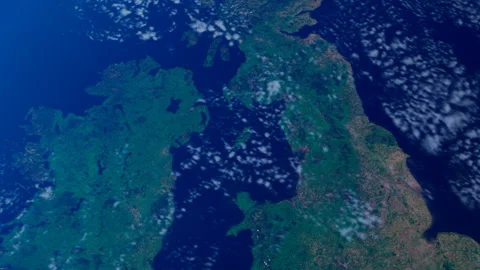 United Kingdom from Space. View from Space Orbit. Blue Planet Earth. Globe Vídeos de archivo 320019802