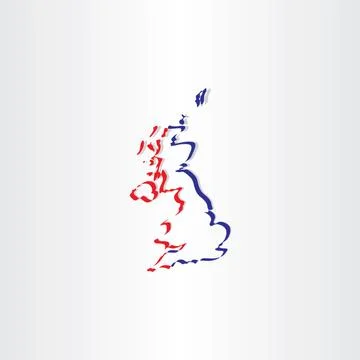 United kingdom stylized icon vector map Stock-Illustration