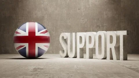 United Kingdom. Support Concept. Stock Illustration