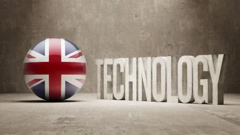 United Kingdom. Technology Concept. Illustrazione stock