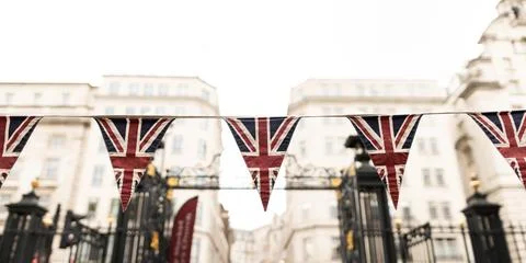 United Kingdom triangle flags Stock Photos
