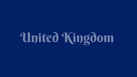 United Kingdom typography animated moving footage Stock Footage 285989449