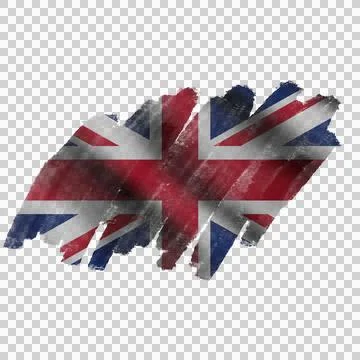 United Kingdom Waving Flag Brush Stock Photos