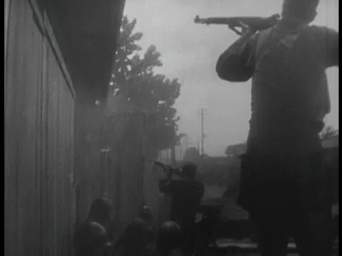 United Nation troops from many different countries head to Korea to fight theƒ Stock Footage 75268115