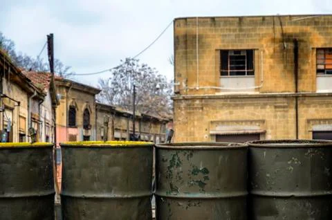 United Nations buffer zone (Green line) in Cyprus in Nicosia. Foto stock
