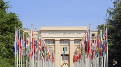 United Nations Building in Geneva - Graded Stock Footage