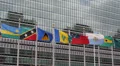 United Nations Building International Flags World Countries Security Conference HD Footage