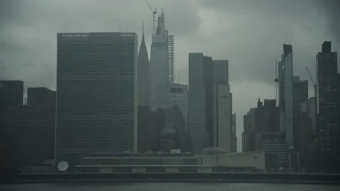 United Nations Cloudy Day Stock Footage 127137291