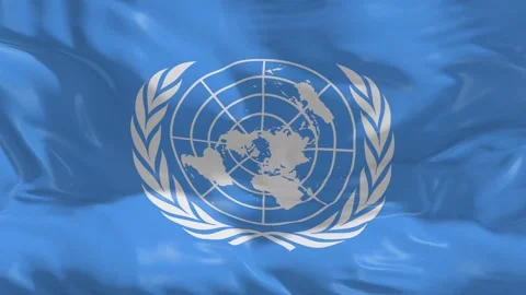 United Nations Flag in a 3D animation Vídeos de archivo 249616527