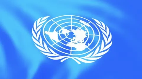 United Nations Flag - close Stock-Footage 11396603