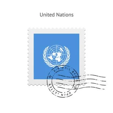 United Nations Flag Postage Stamp Stock-Illustration
