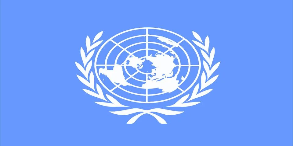 United nations flag vector Stock Illustration