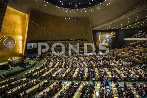 United Nations General Assembly in New York Stock Photos