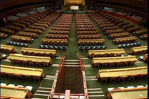 United Nations Security Council chamber Stock Footage 86752989