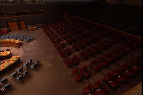 United Nations Security Council chamber Stock Footage 86753032