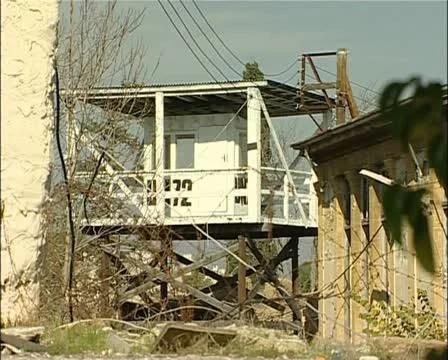 United Nations watchtower in the buffer zone in Nicosia, Cyprus-JPEG photo Stock Footage 21375152