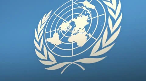 United Nations/UN flag, seamless loop. Stock Footage