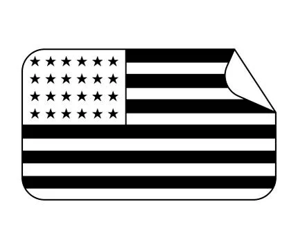 United state of american flag in rectangle shape イラスト素材
