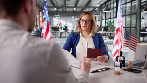 United Stated Visa Application Documents Are Declined Stock Footage 332501475