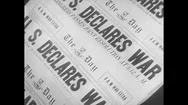 United States 1910S: Newspaper Headlines As War Declared Stock Footage