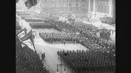 United States: 1910S: Soldiers March Through Streets. Crowds Watch Soldiers Stock Footage