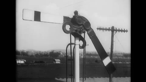 UNITED STATES - 1915 - The runaway engine trails behind the excursion train. Stock Footage 304355953