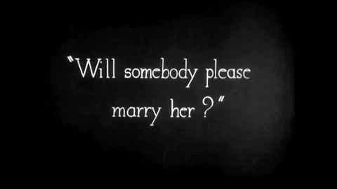 UNITED STATES - 1920 - Roach asks the men "Will somebody please marry her?", 스톡 동영상 304356106