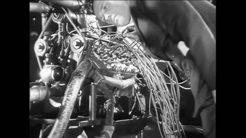 UNITED STATES - 1936 - An engine is selected at random for a complete Stock-Footage 312790819