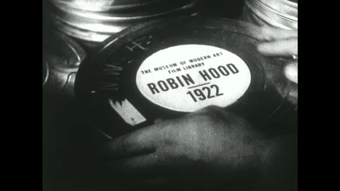 UNITED STATES 1940s: 1922 Footage from Robin Hood Film in Black and White Stock Footage