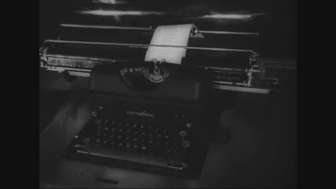 UNITED STATES - 1944: Automatic calculator — Typewriter Produces Calculator Stock Footage 342848765
