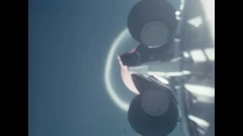 UNITED STATES - 1960 - A capsule camera records the Little Joe rocket flight. A 스톡 동영상 341992993