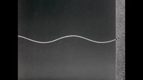 UNITED STATES 1960s: Animation, string moving in waves. Stock Footage 335698873