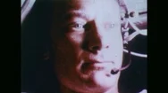 United States 1960S: Close Up Of Astronaut's Face As He Works Inside The Space Stock Footage