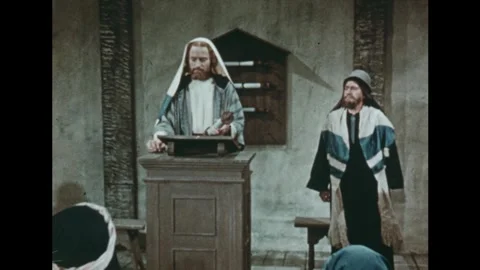 United States 1960s: A dramatic recreation of a historical assembly where a man Stock Footage 326060666