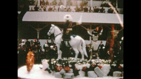 UNITED STATES 1960s: Float passing in parade / Float passing in parade / Native Stock Footage 75217877